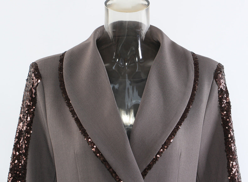 Early Autumn Heavy Stitching Mid Length Trench Coat