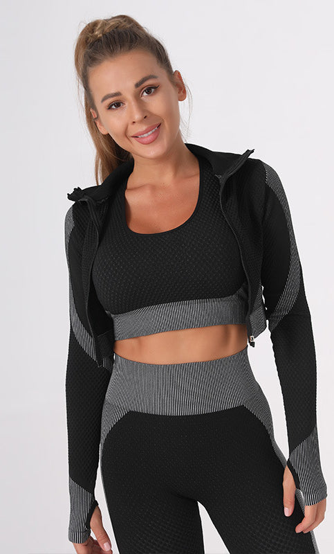 White and Black Yoga Vest Yoga Jacket Yoga Pants