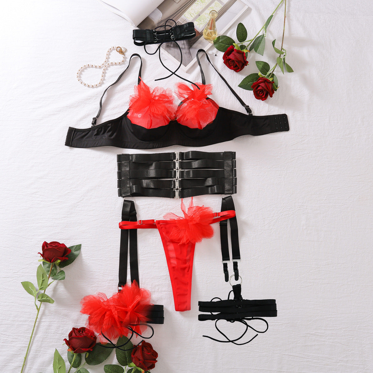 Cute Four Piece Set Underwear