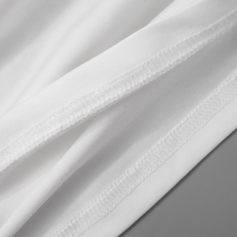 White fabric with stitched seams from Women Clothing Summer Solid Color fashion set