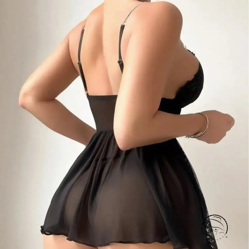 Cute Lace Lingerie Suspender Dress