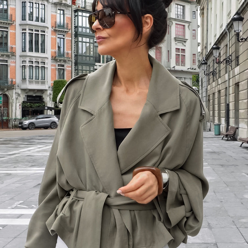 High End French Large Collared Lace Up