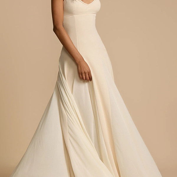 Elegant ivory gown from Casual Loose Large Swing Dress collection showcasing a loose large swing style