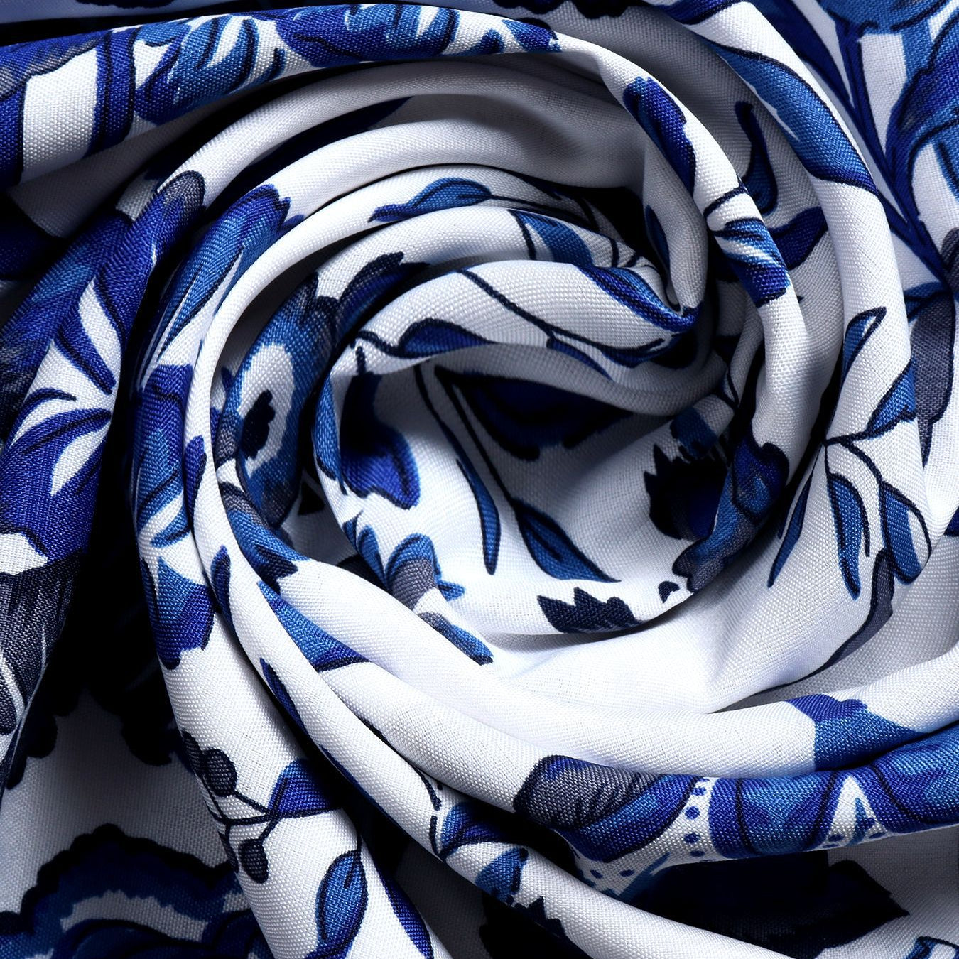 Blue and white floral patterned fabric for blue white maxi dress or white maxi dress