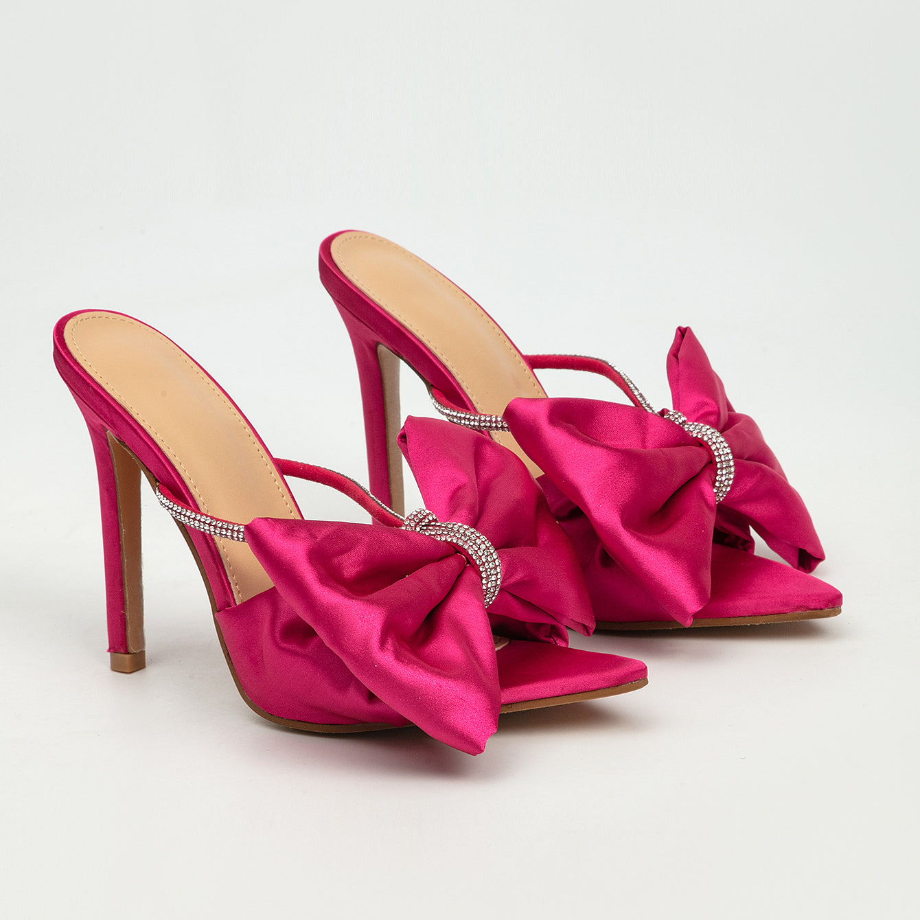 Spring Stiletto Sandals Pointed Toe Bowknot High Heel