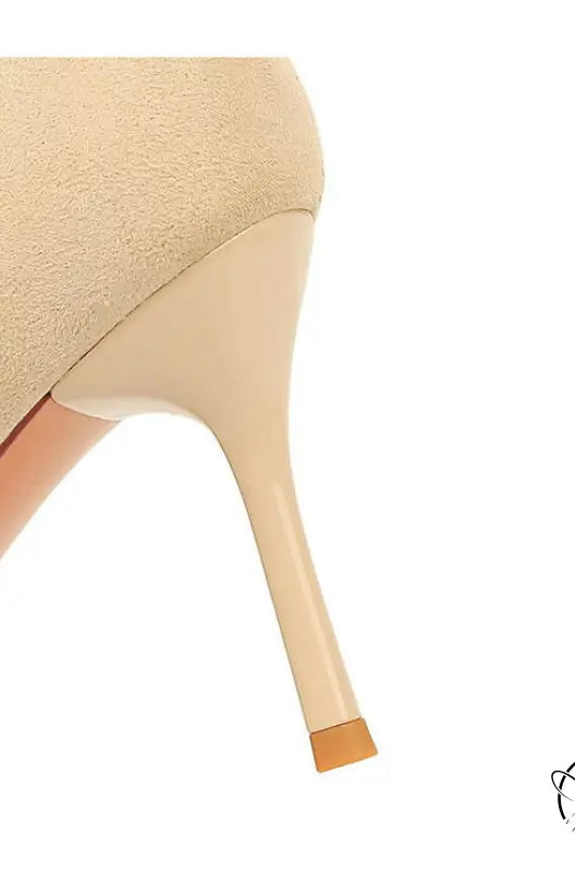 Cute Rhinestone Pearl Bow High Heels