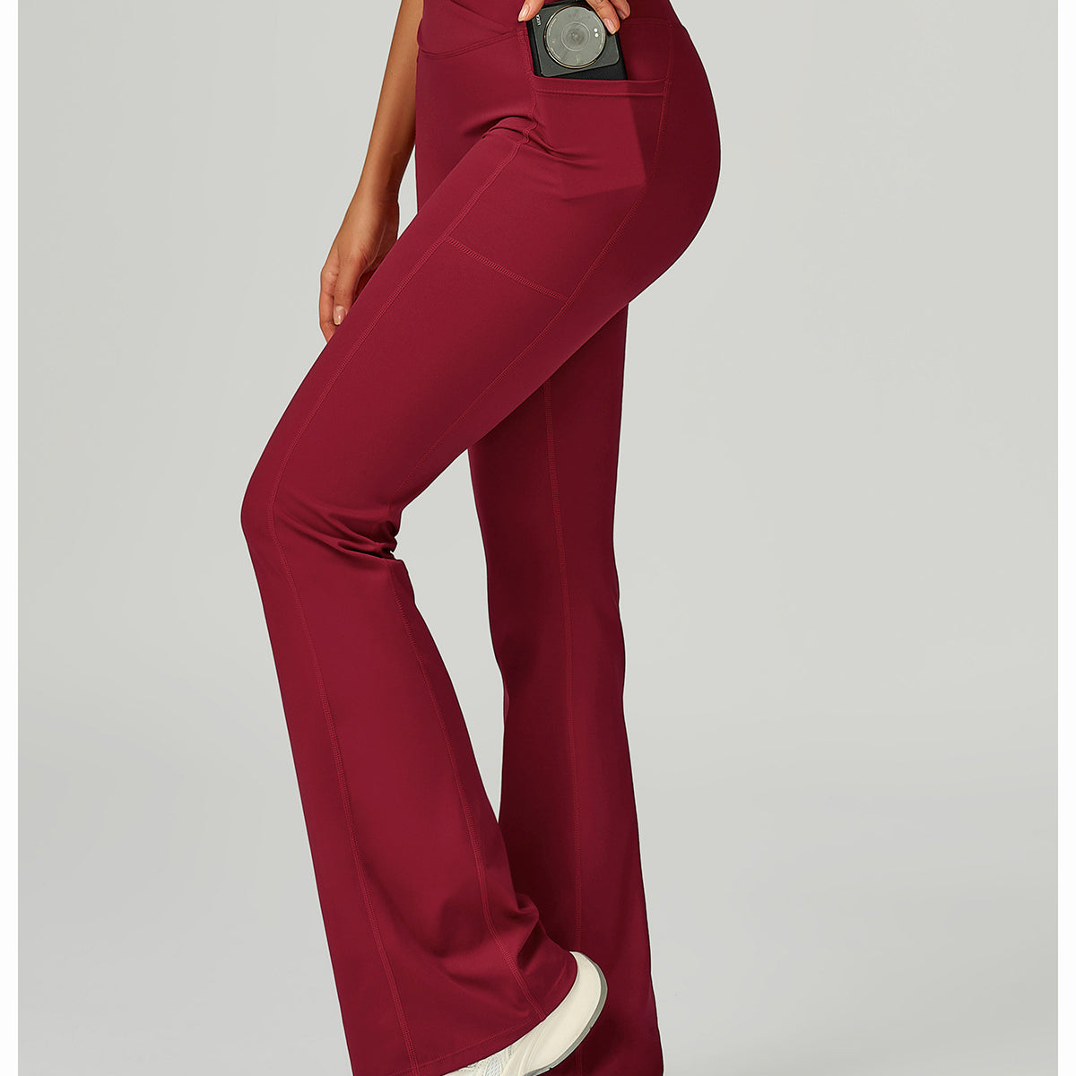 Cross Waist Wide Leg Bootcut Trousers Outdoor