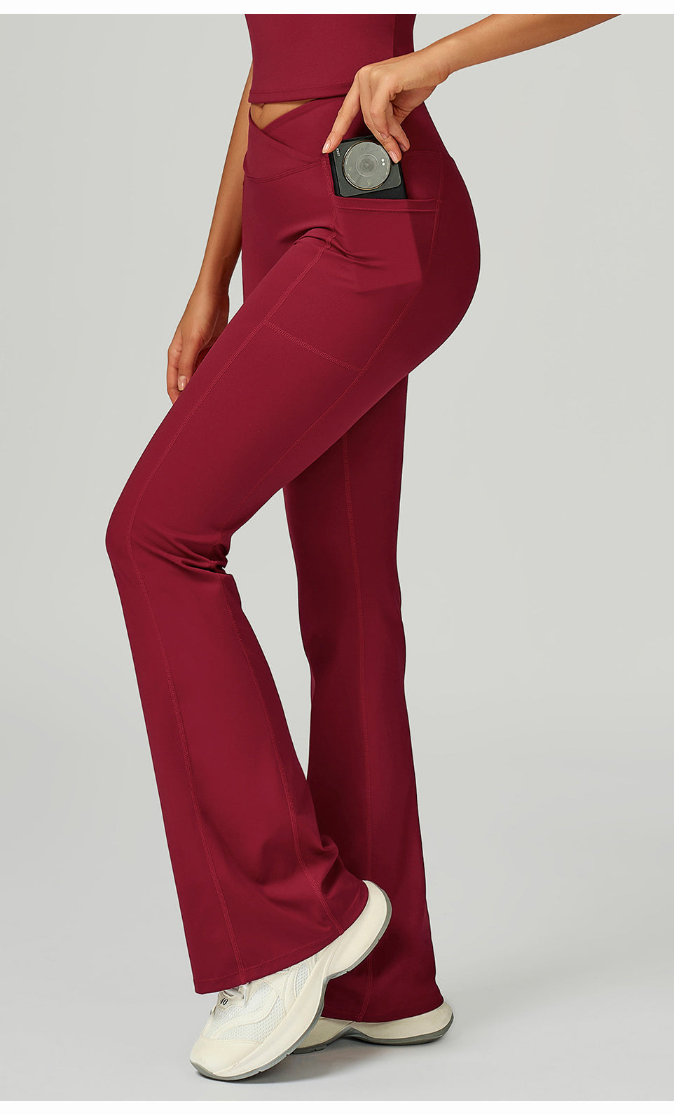 Cross Waist Wide Leg Bootcut Trousers Outdoor