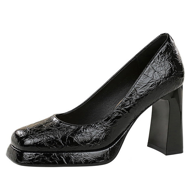 Platform Square Toe Super High Heel