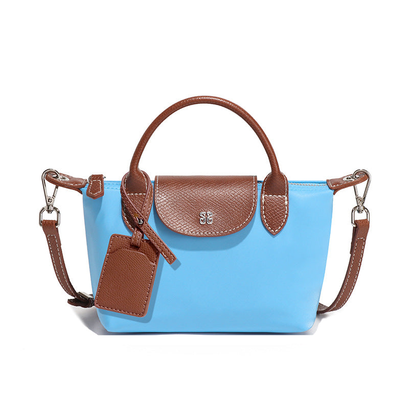 Mini All Match Shoulder Bag in blue and brown, perfect for fashionable ملابس styles