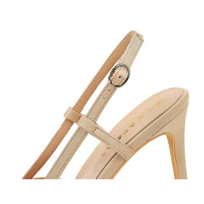 Satin Bow Color Block Pointed High Heel