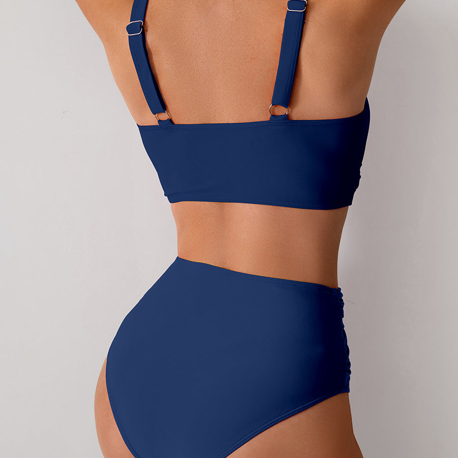 Navy blue two-piece swimsuit from Gorgeous Split Swimsuit collection in fashion ملابس