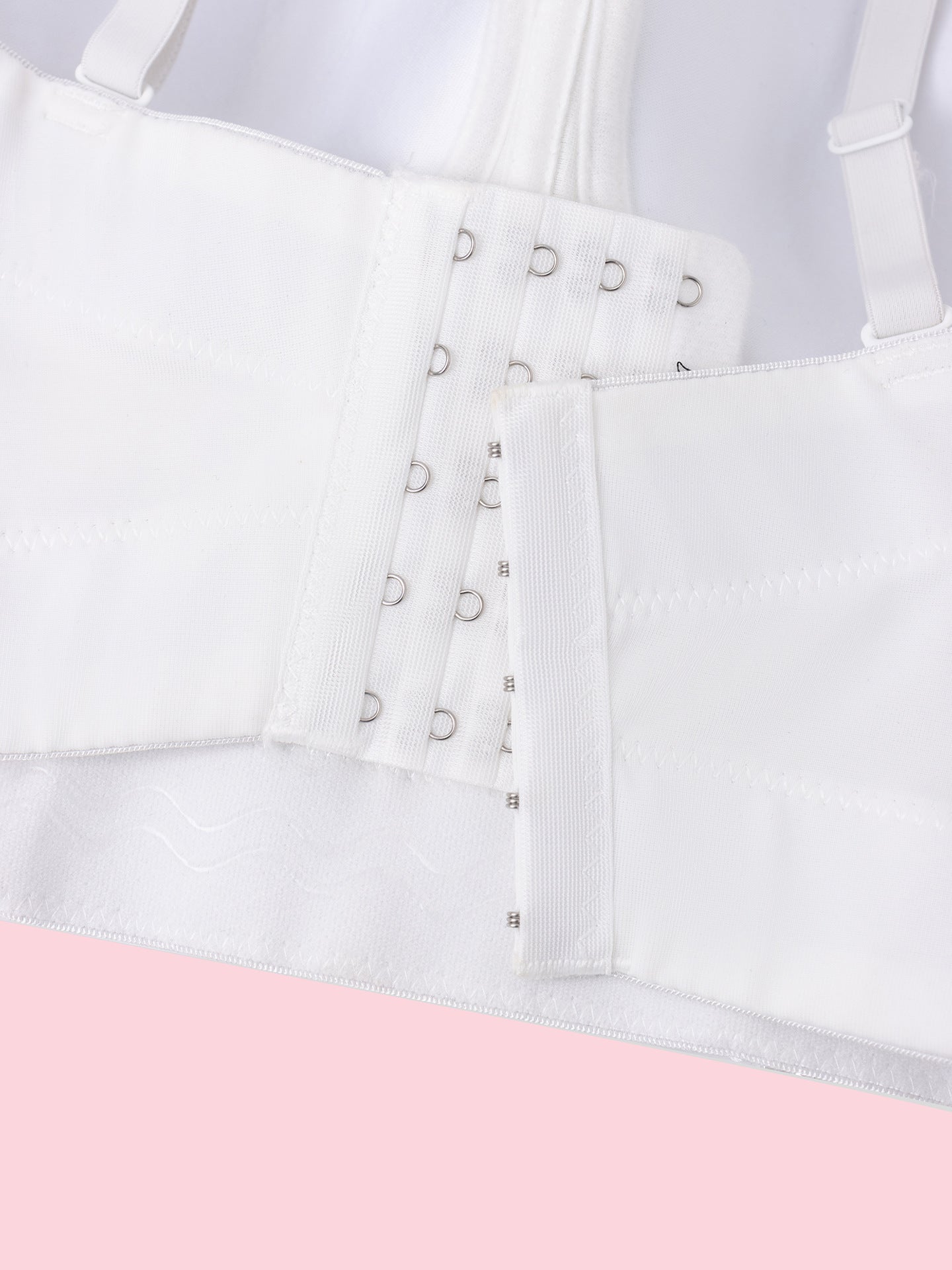 White lace-up Langry fashion suspender belt with silver eyelets