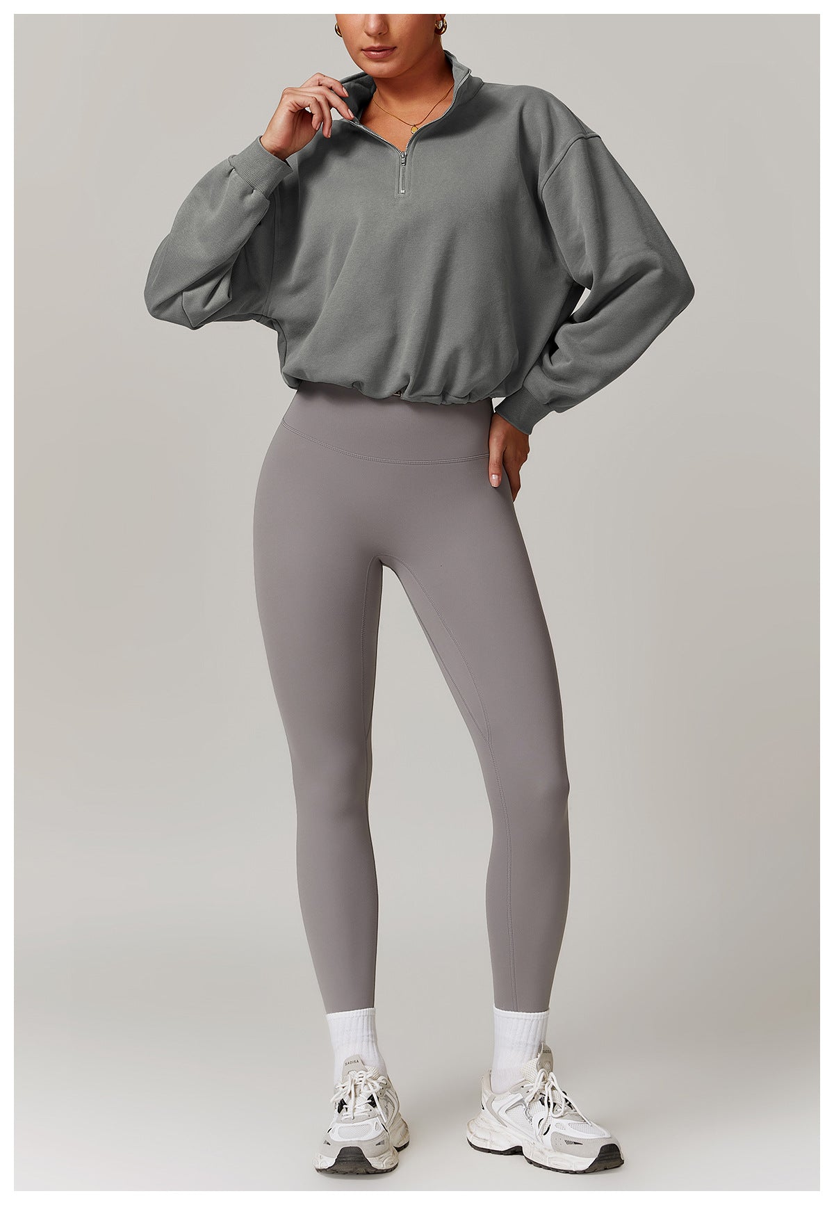 Casual Loose Sweatshirt Warm Running Fitness Top