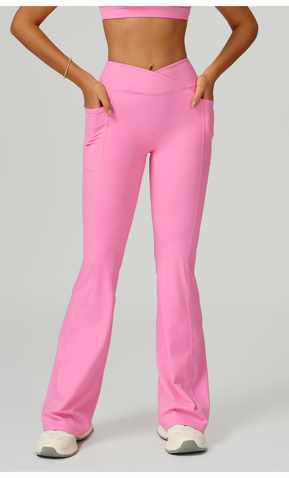 Cross Waist Wide Leg Bootcut Trousers Outdoor