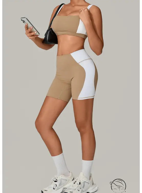 Color Matching Tight Quick Drying Fitness Clothes