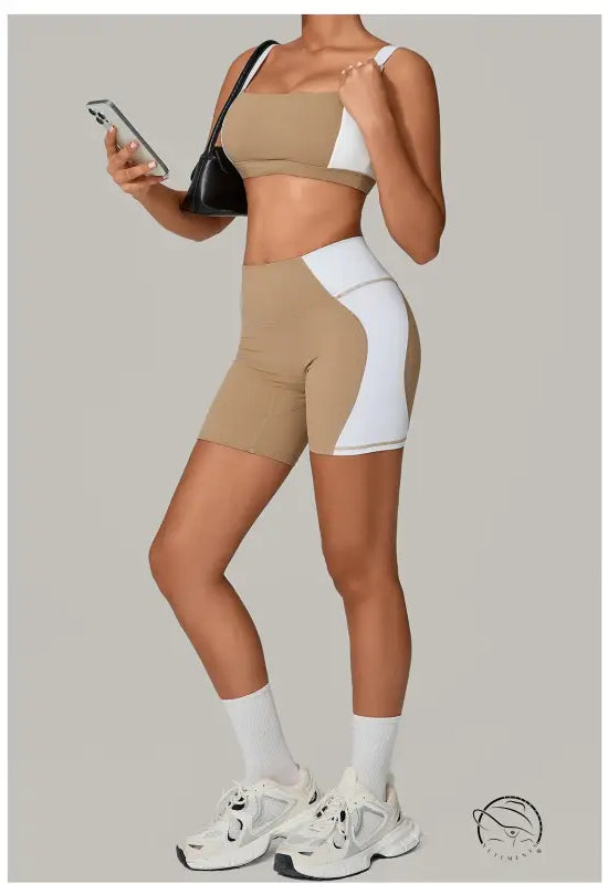 Color Matching Tight Quick Drying Fitness Clothes