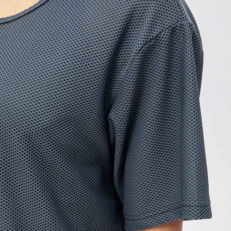 Breathable Round Neck t Shirt Running Casual Workout Top