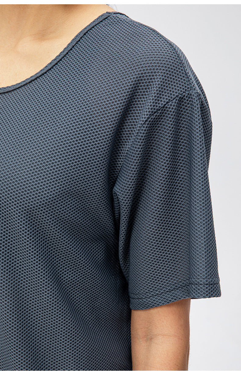 Breathable Round Neck t Shirt Running Casual Workout Top