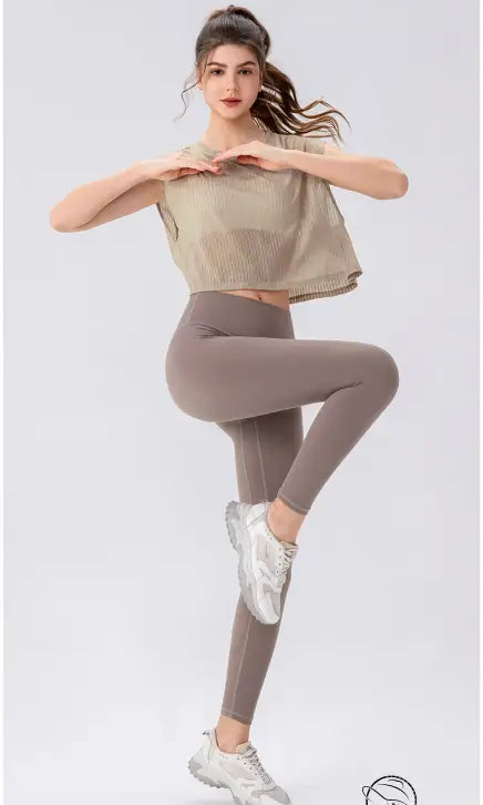 Summer Yoga Blouse Women Hollow out Cutout Breathable Sleeveless Top Short Loose Running Sports Workout