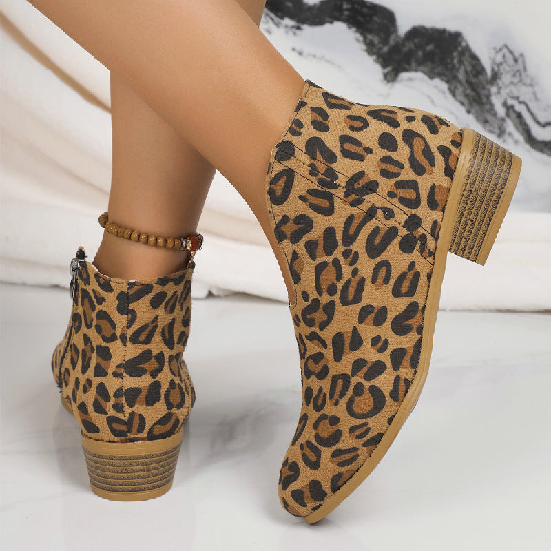 Leopard print ankle boots from Winter Cute Boot with discover free shipping offer