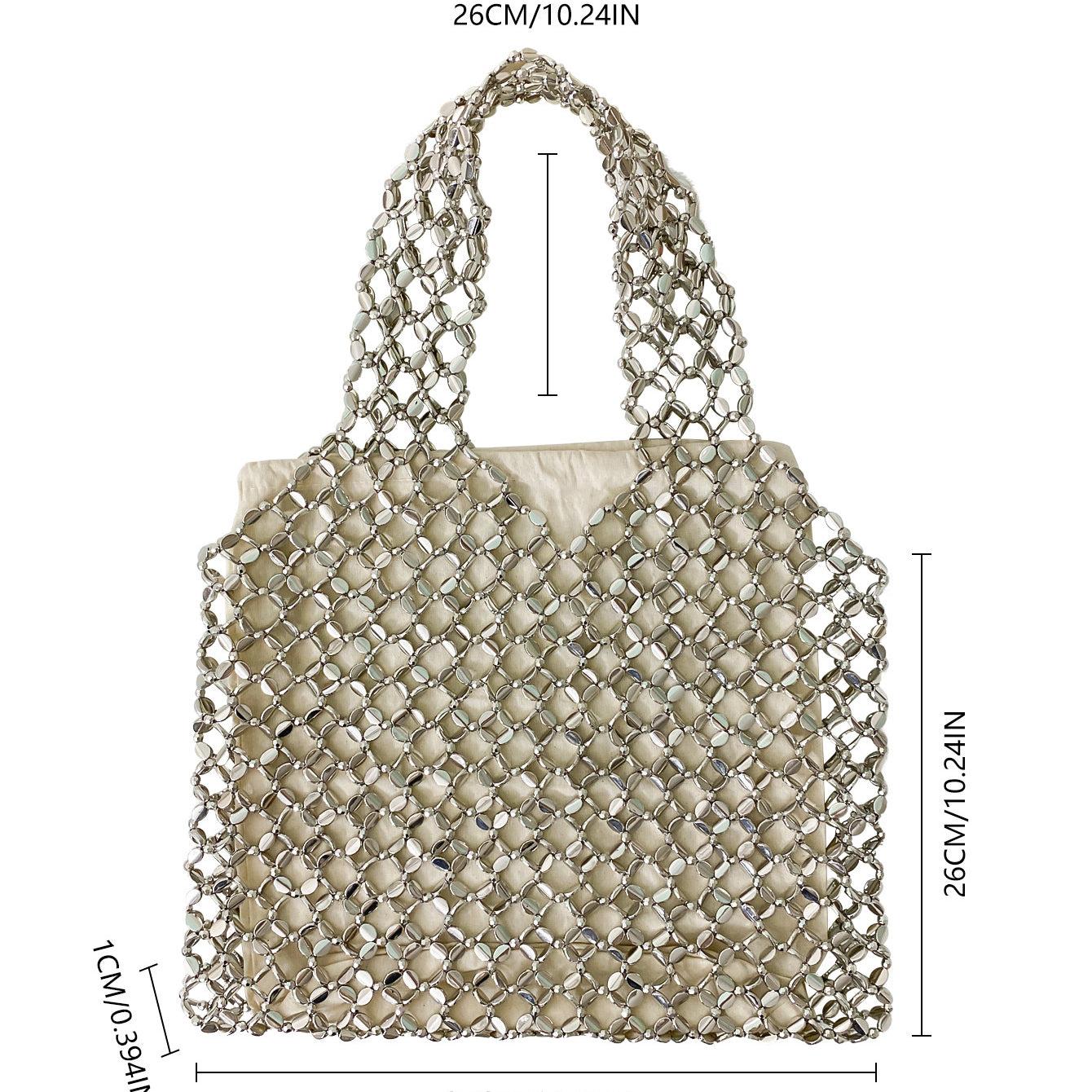 Trend All Match Shiny Handmade Handbag