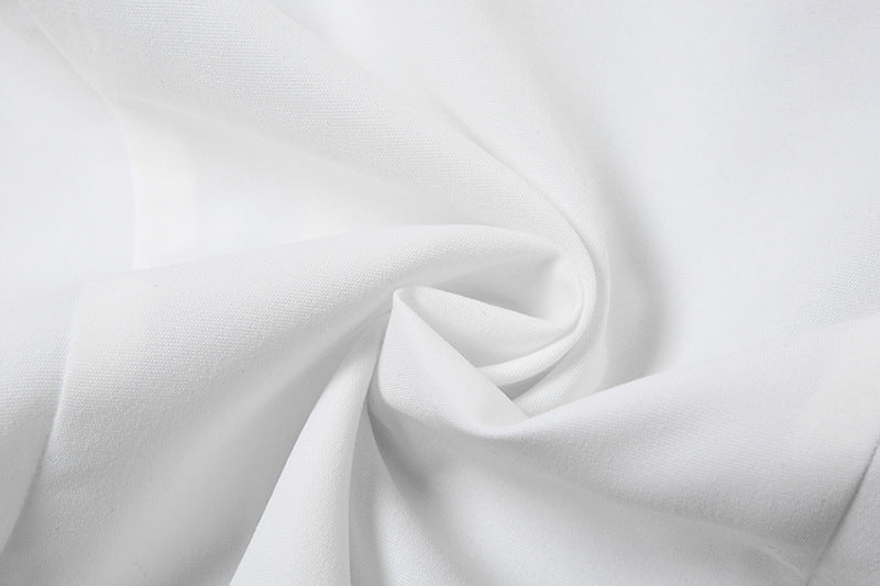 Summer Women Clothing Casual Trend Long Sleeve Zipper Waist Controlled Top Short Skirt Two Piece Set