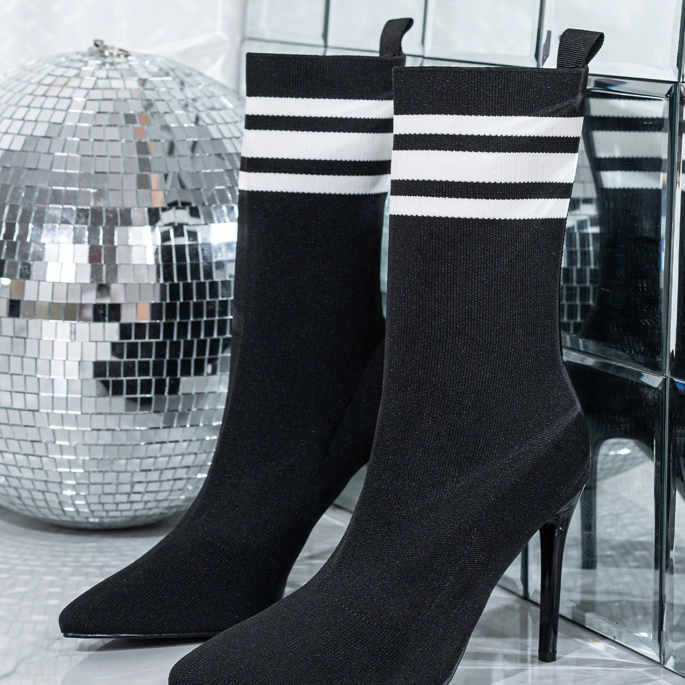 Skinny Boots Socks High Heel