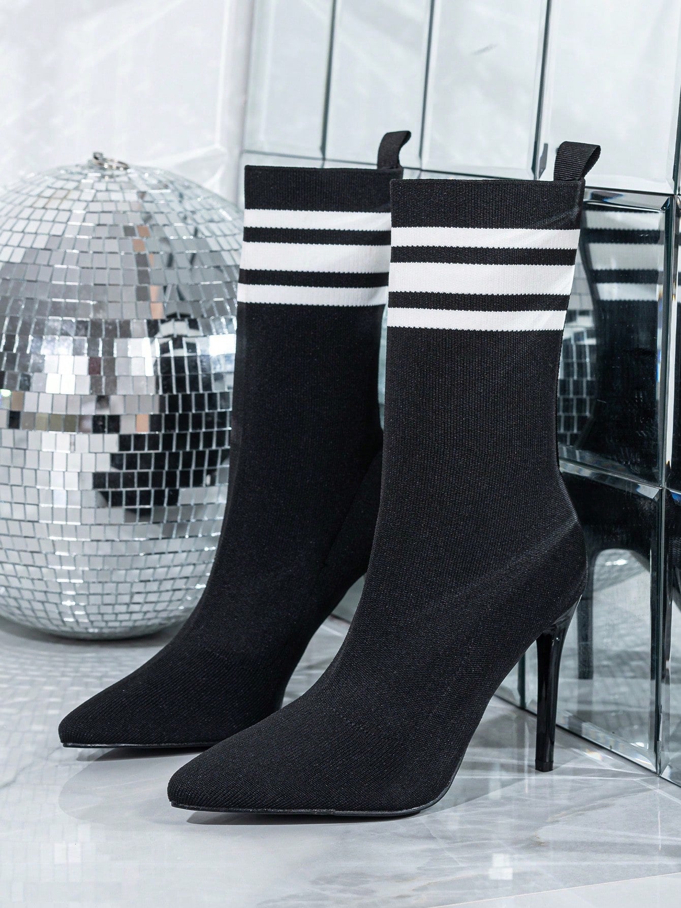 Skinny Boots Socks High Heel