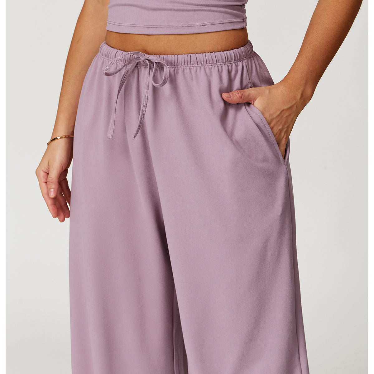 Embellished Wide Leg Loose Casual Pants