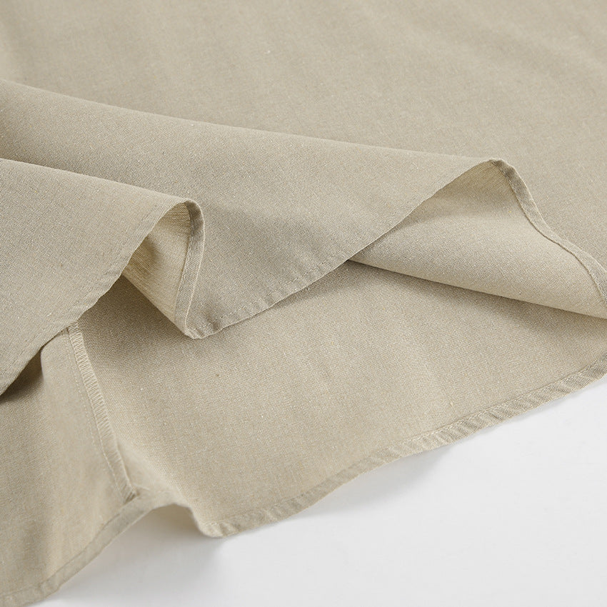 Summer Cotton Linen Sleeveless Maxi Dress Pajamas Two Piece Set Loose Casual Ladies Homewear