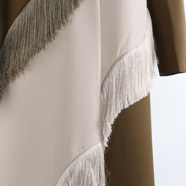 Early Autumn Personality Cutting Long Overcoat