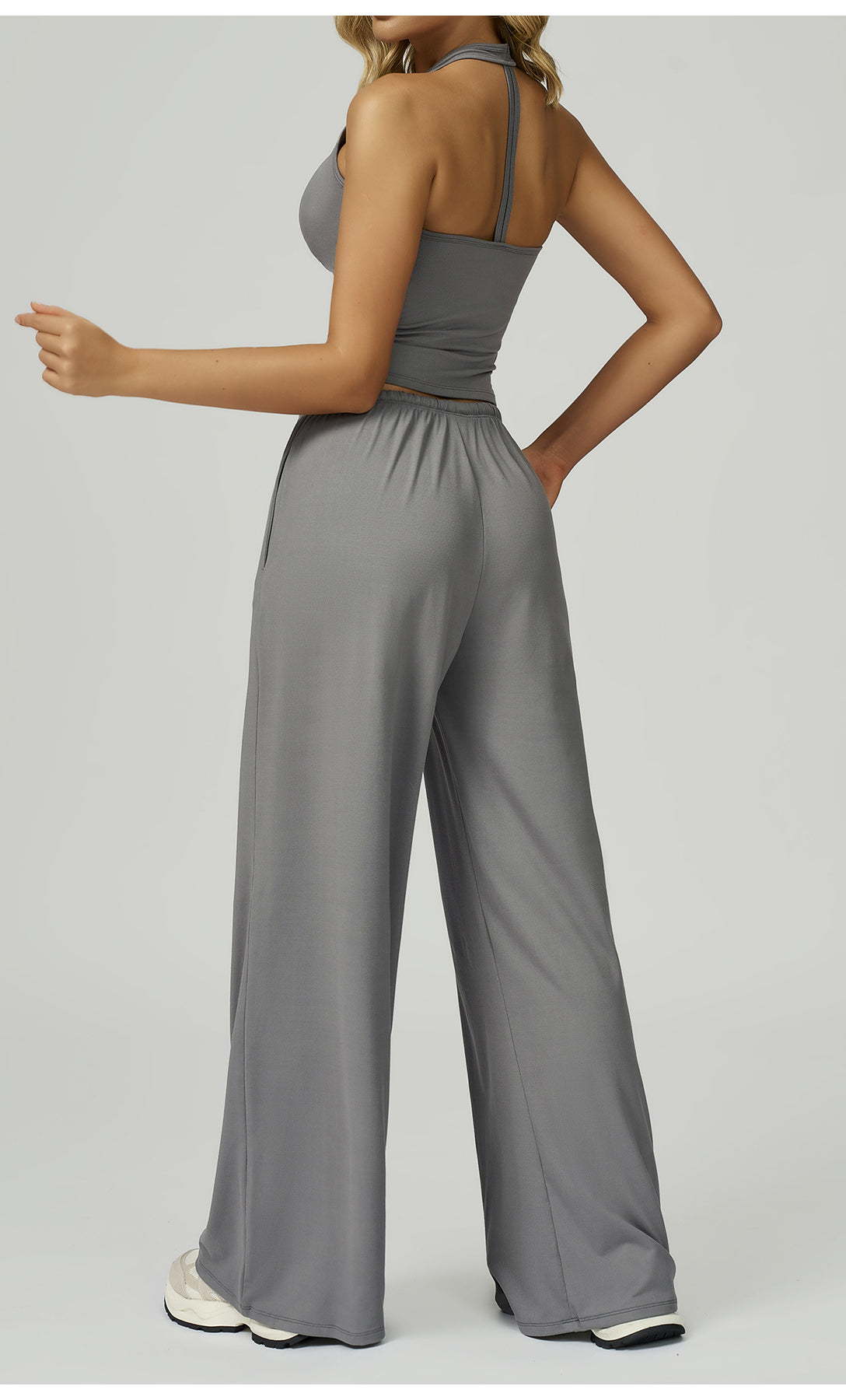 Embellished Wide Leg Loose Casual Pants