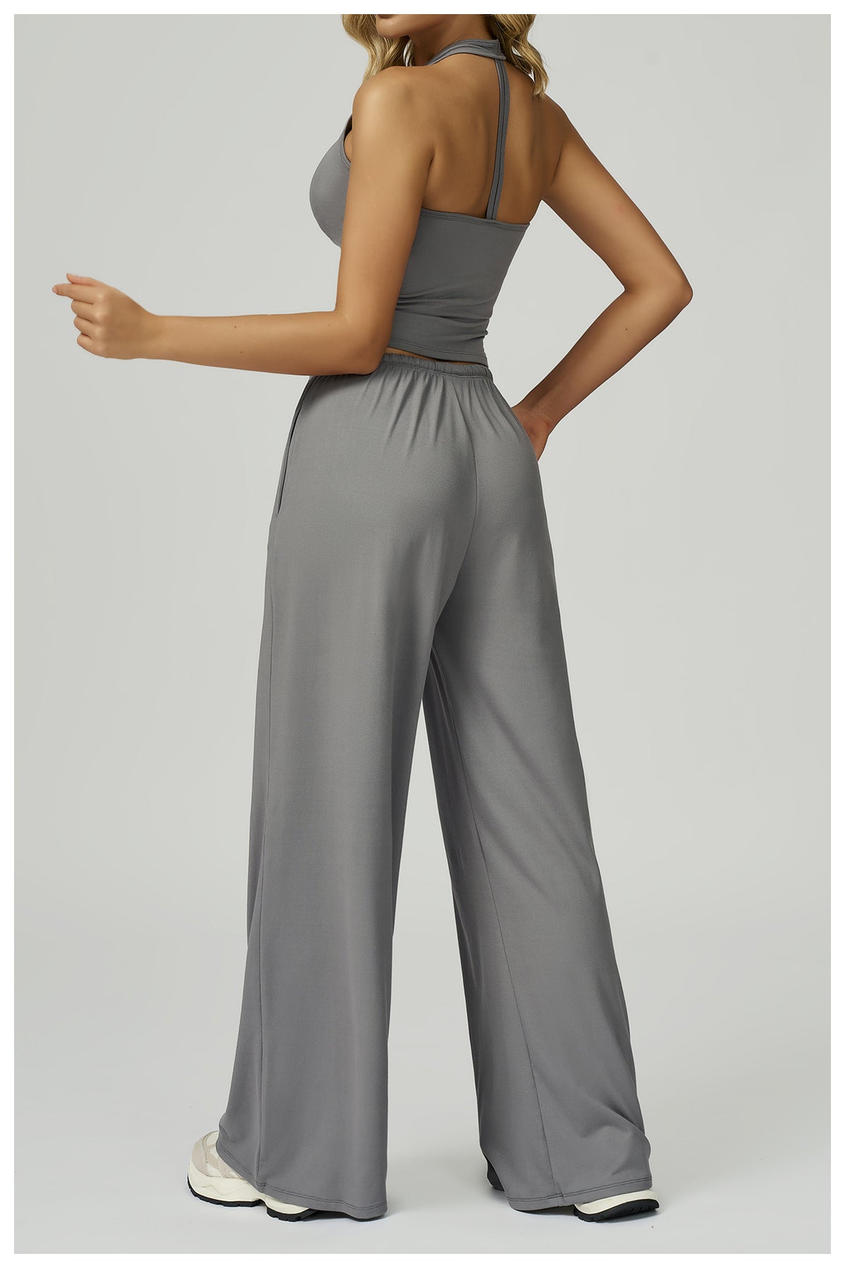 Embellished Wide Leg Loose Casual Pants