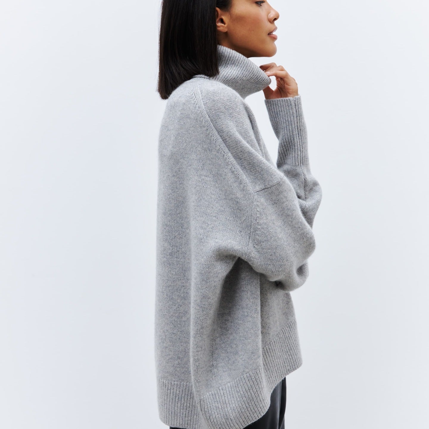 Elegant Knitted High Neck Sweater