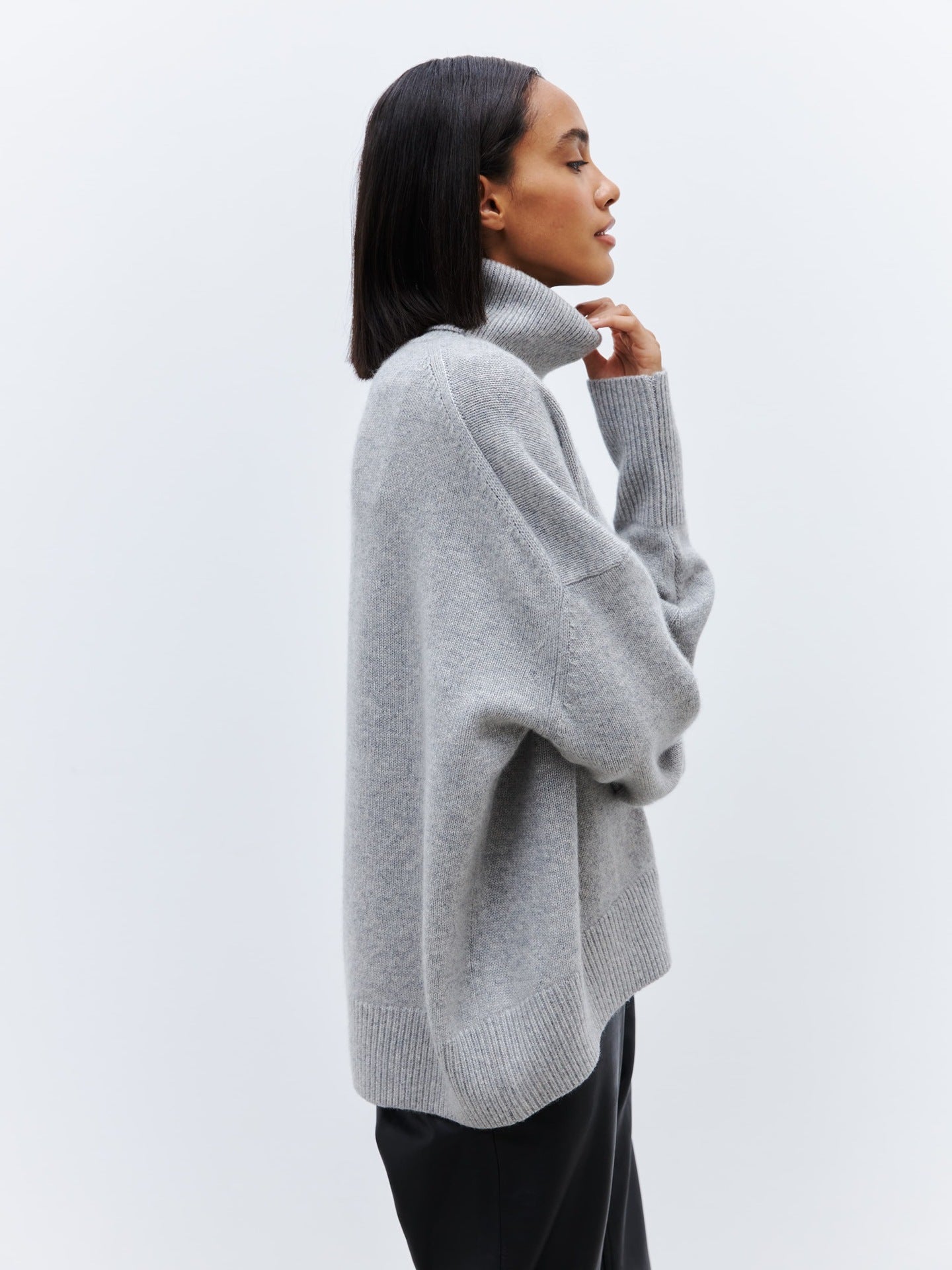 Elegant Knitted High Neck Sweater