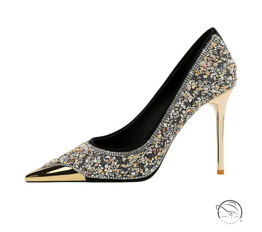 Stiletto Rhinestone High Heels