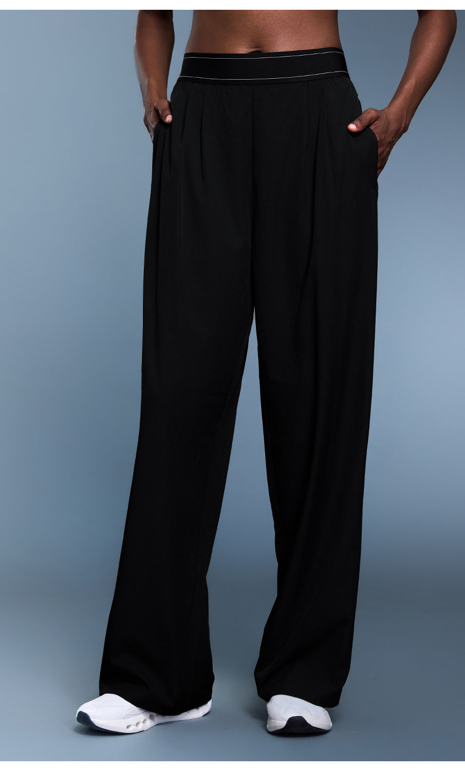 Black langry plus size yoga pants with pockets for fashion comfort