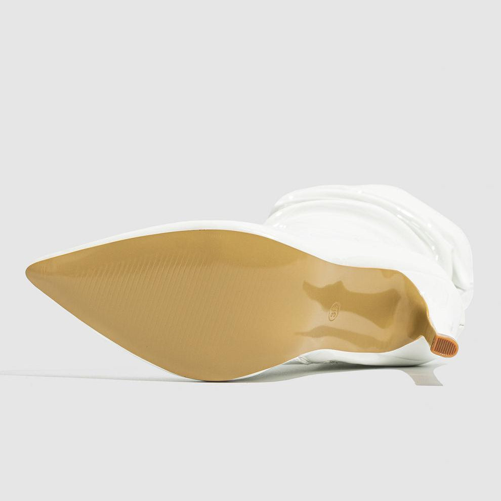 Leather Shoes Short High Heel Riding Boots