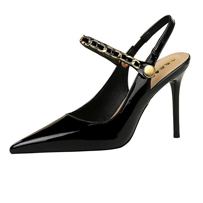 Wind Back Empty Shoes Cocktail High Heels