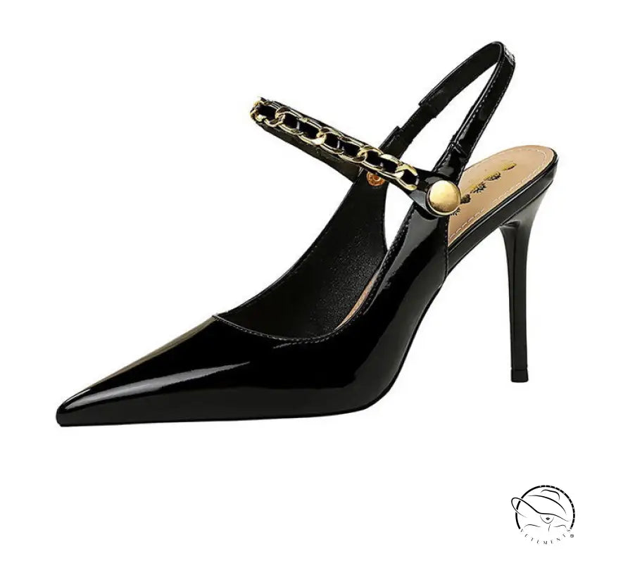 Wind Back Empty Shoes Cocktail High Heels