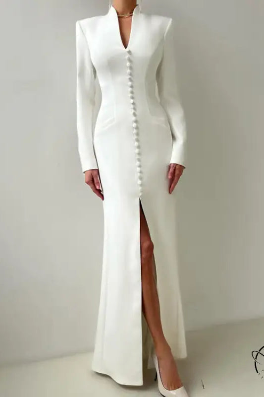 Enchanting High Waist Split French Dress