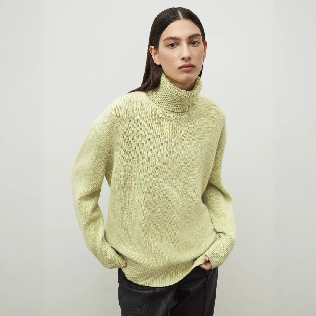 Elegant Knitted High Neck Sweater
