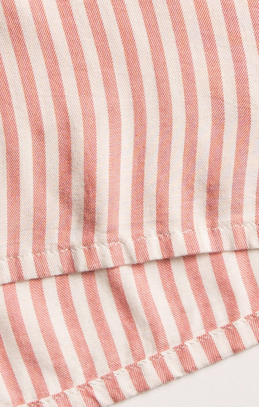 Langry red and white striped fashion pillow cover for two-piece ladies homewear