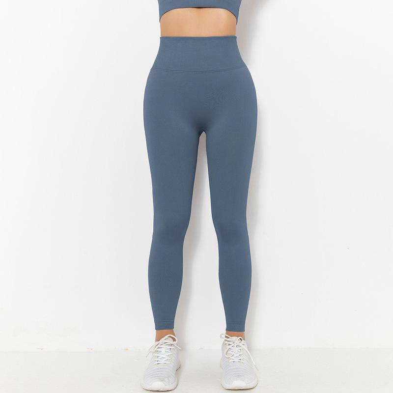 Blue high-waisted leggings from High Waist Stretch Training Yoga Pant, stylish ملابس for langry fashion