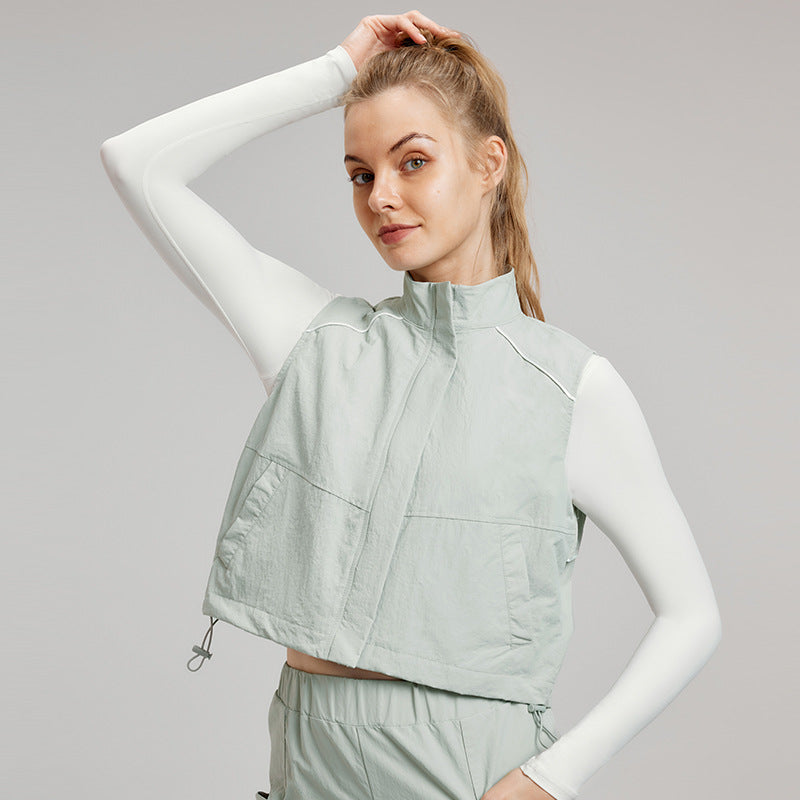 Light green athletic vest from Comfy Loose Sports Vest, ideal ملابس for active fashion enthusiasts