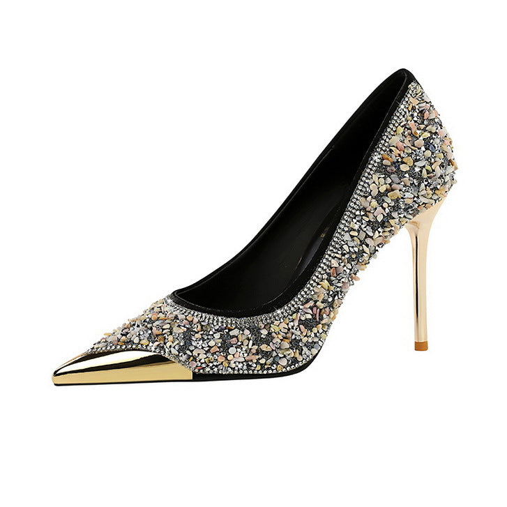 Stiletto Rhinestone High Heels