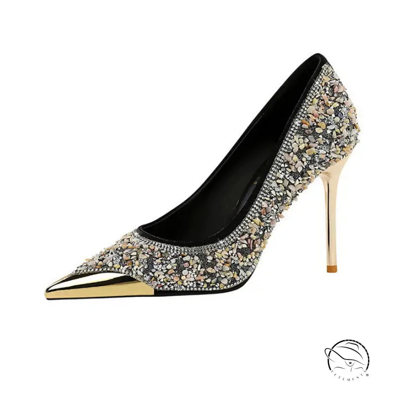 Stiletto Rhinestone High Heels