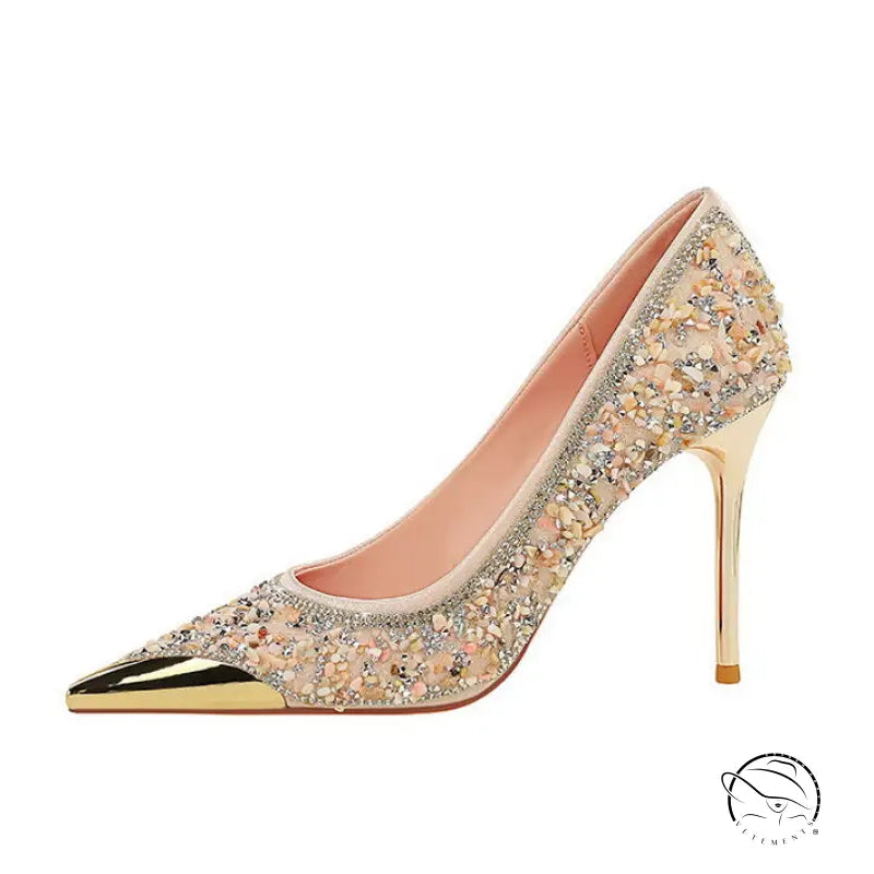 Stiletto Rhinestone High Heels