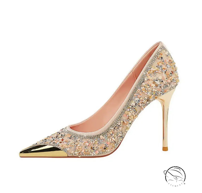 Stiletto Rhinestone High Heels
